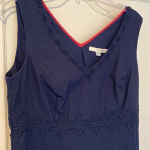 Boden navy blue sleeveless dress